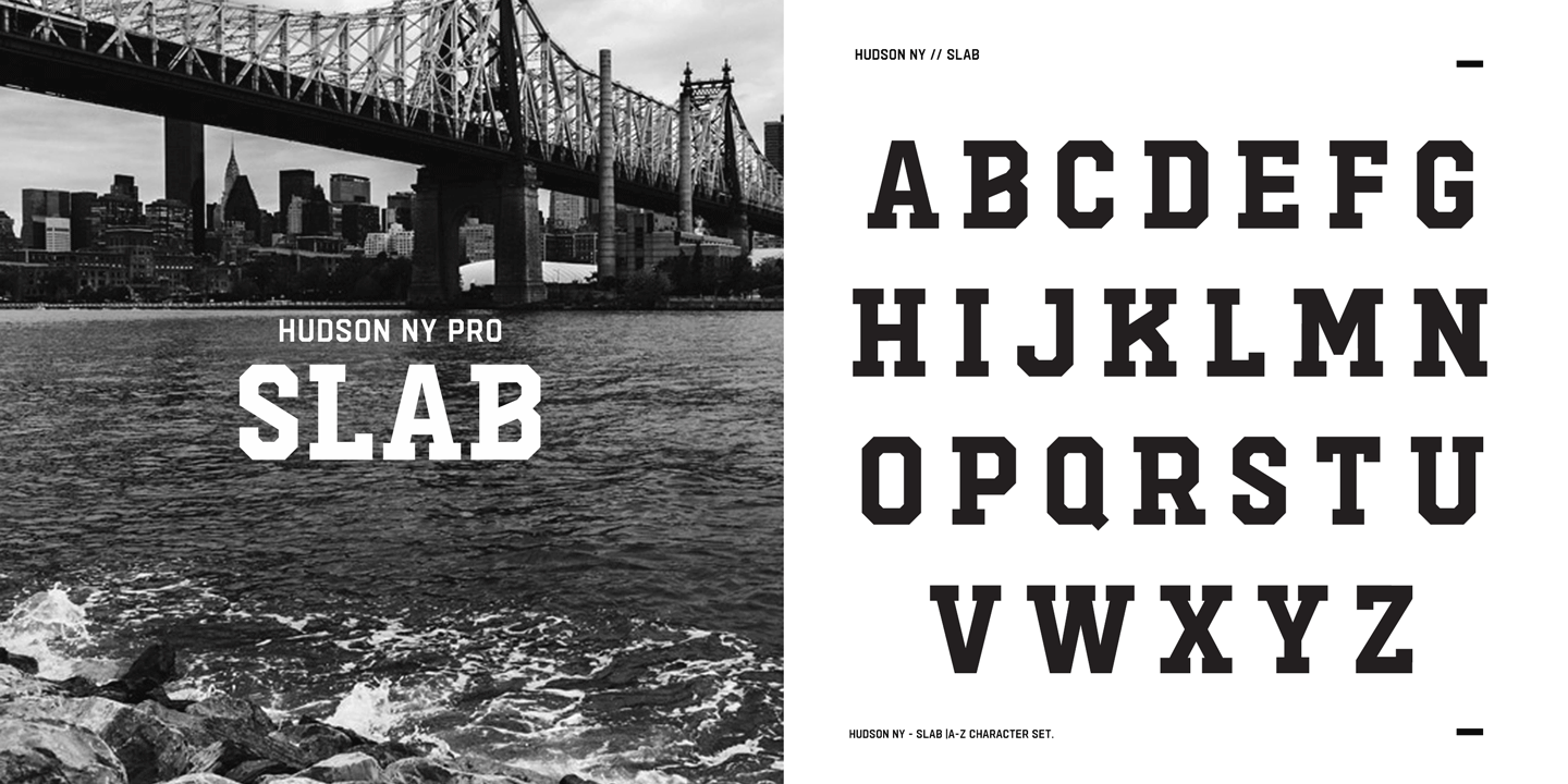 Beispiel einer Hudson NY Pro Slab-Schriftart #13